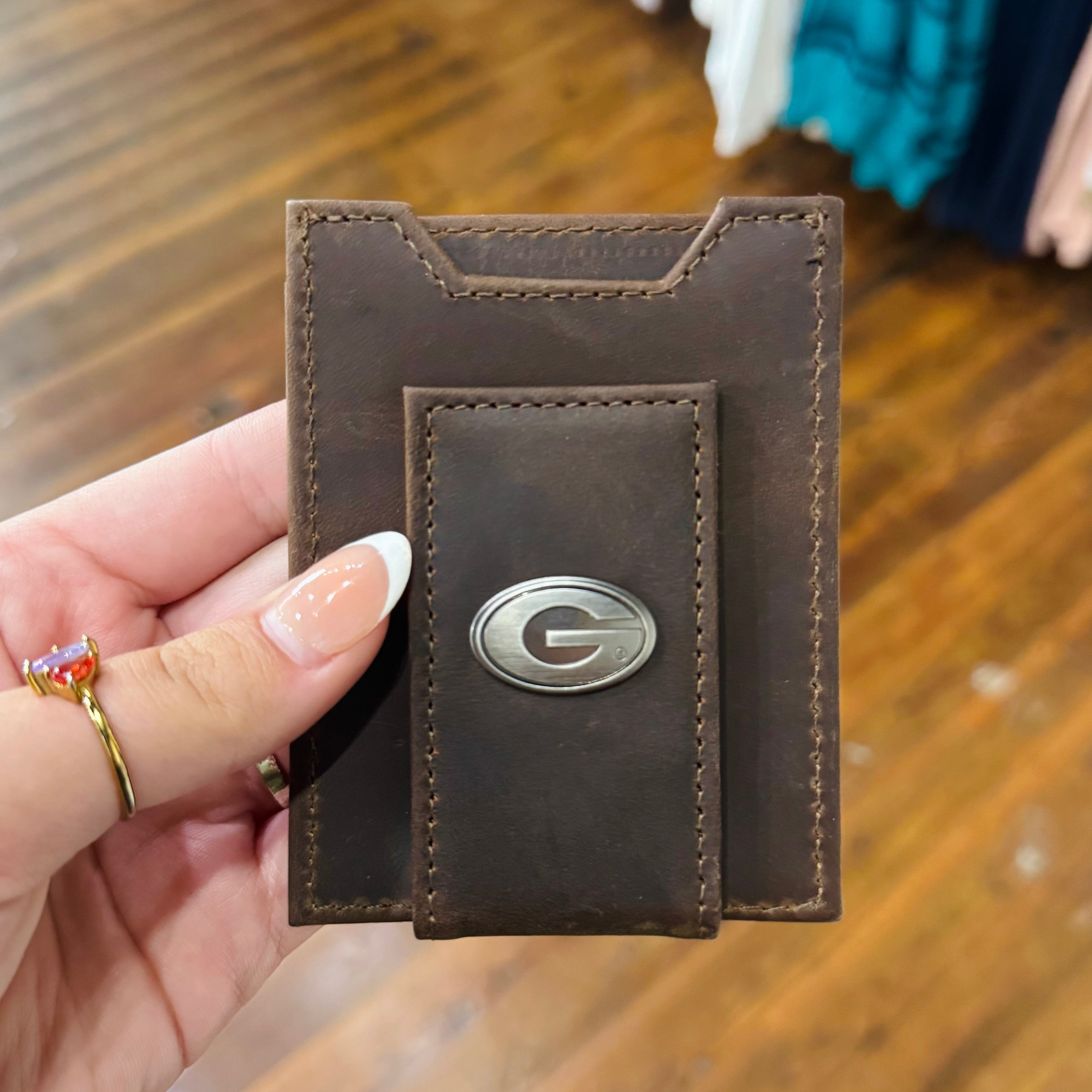 Light Brown Crazy Horse Front Pocket Wallet