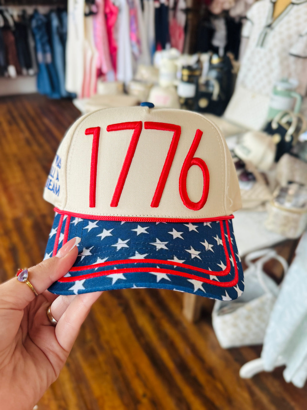 W's 1776 ON Tan Cap with patch work