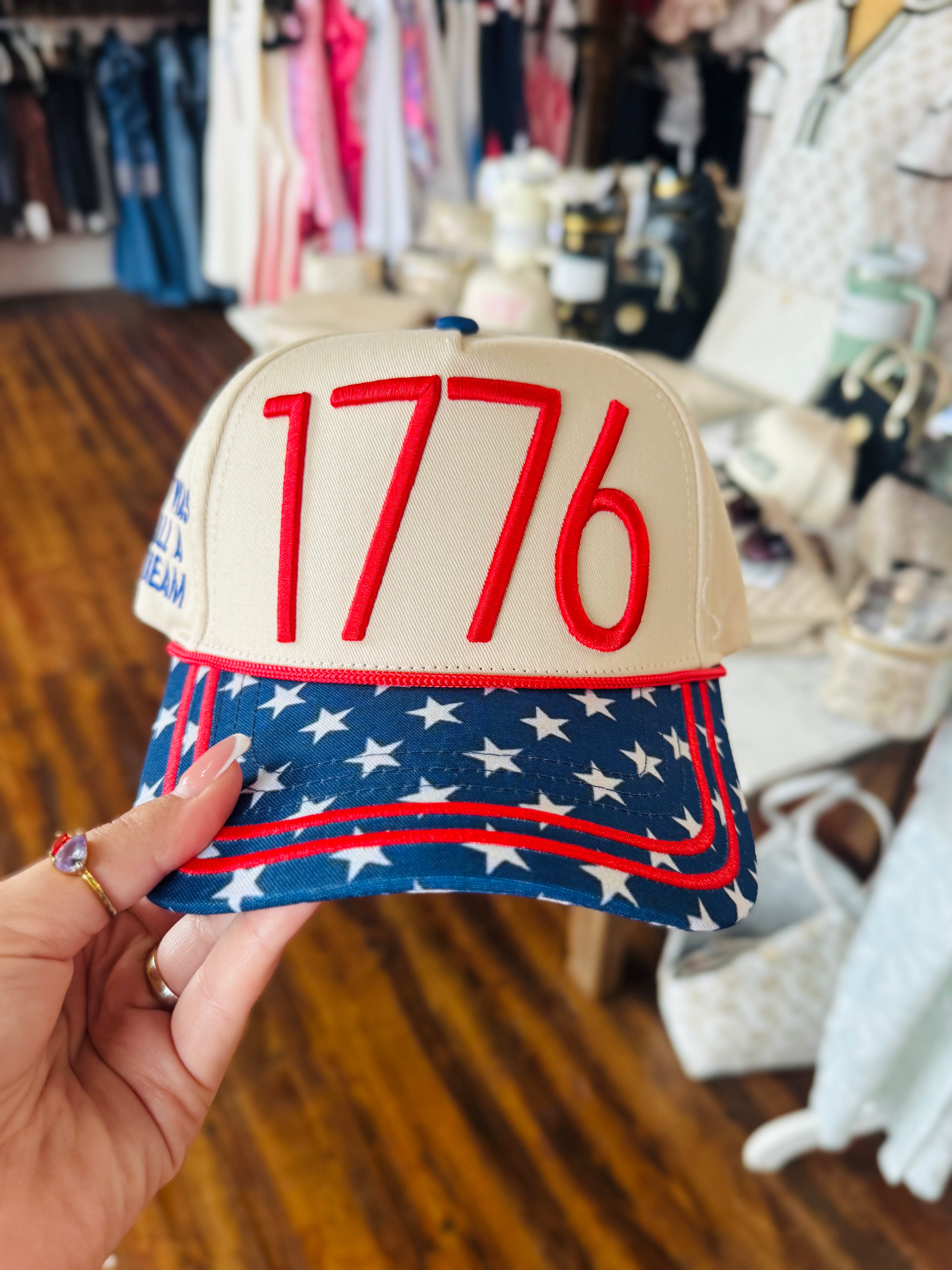 W's 1776 ON Tan Cap with patch work