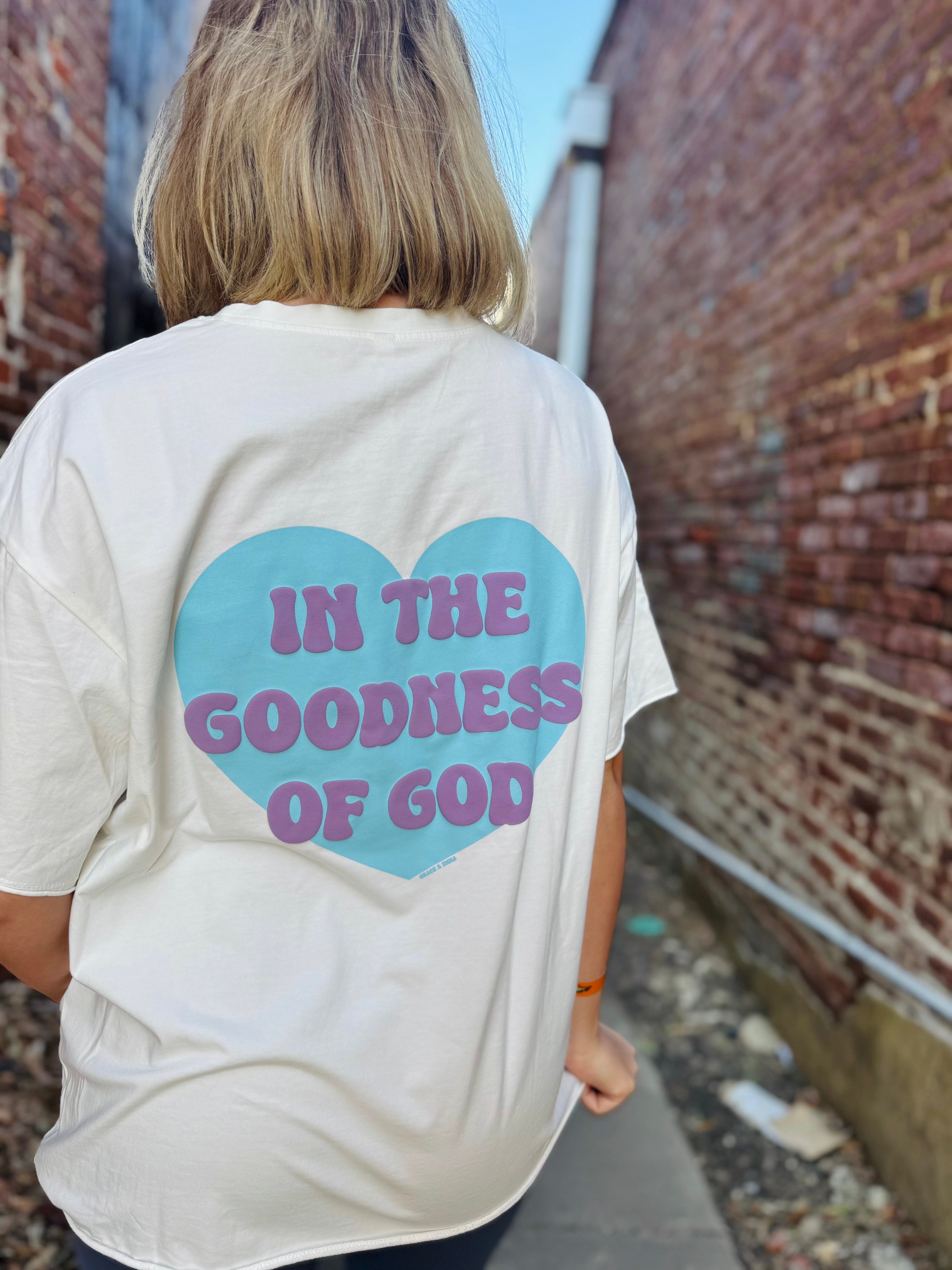 Goodness Of God Puff Print Wh Tee