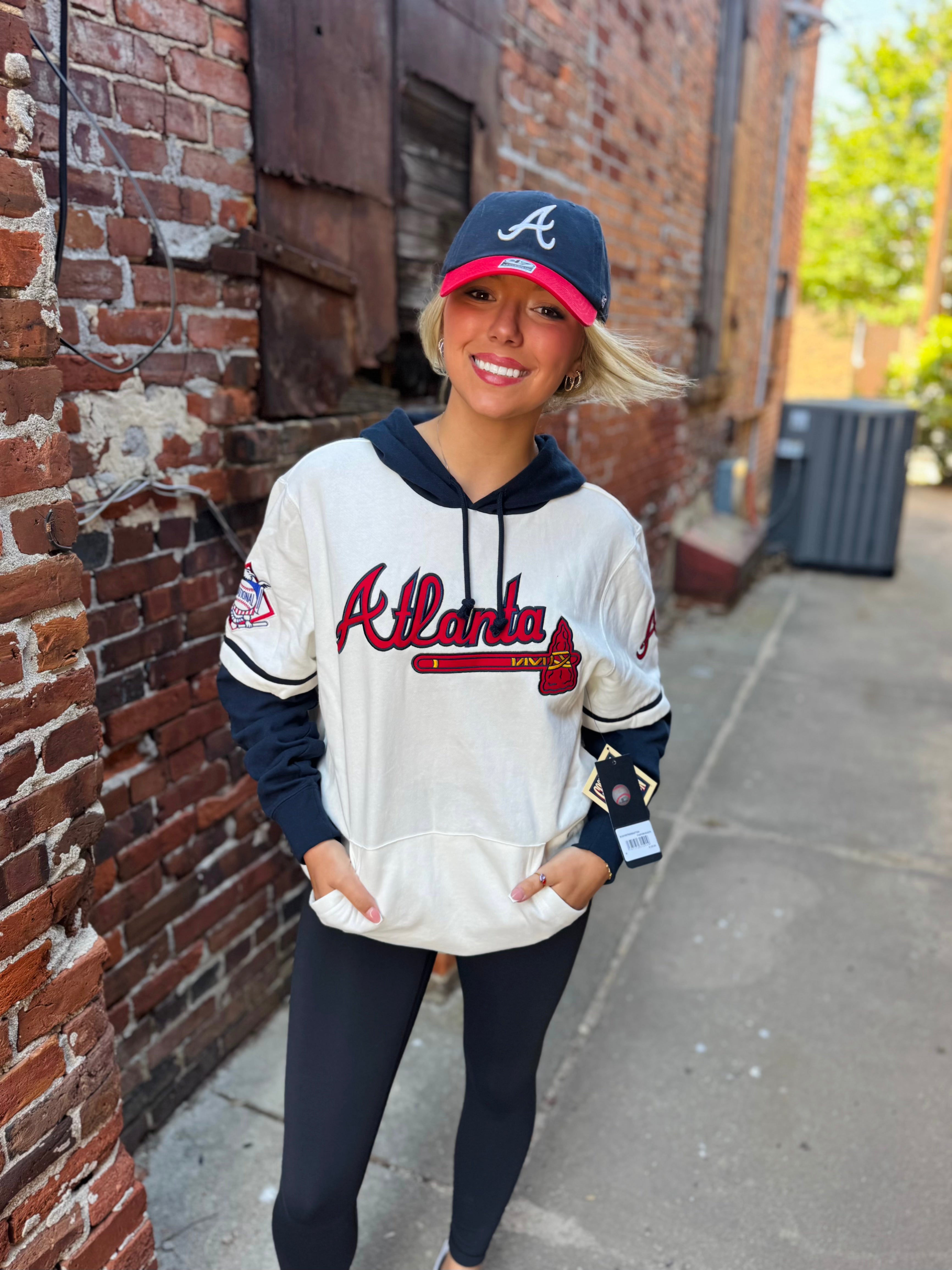 Atlanta Braves Cooperstown Whitewash Trifecta Shortstop Pullover