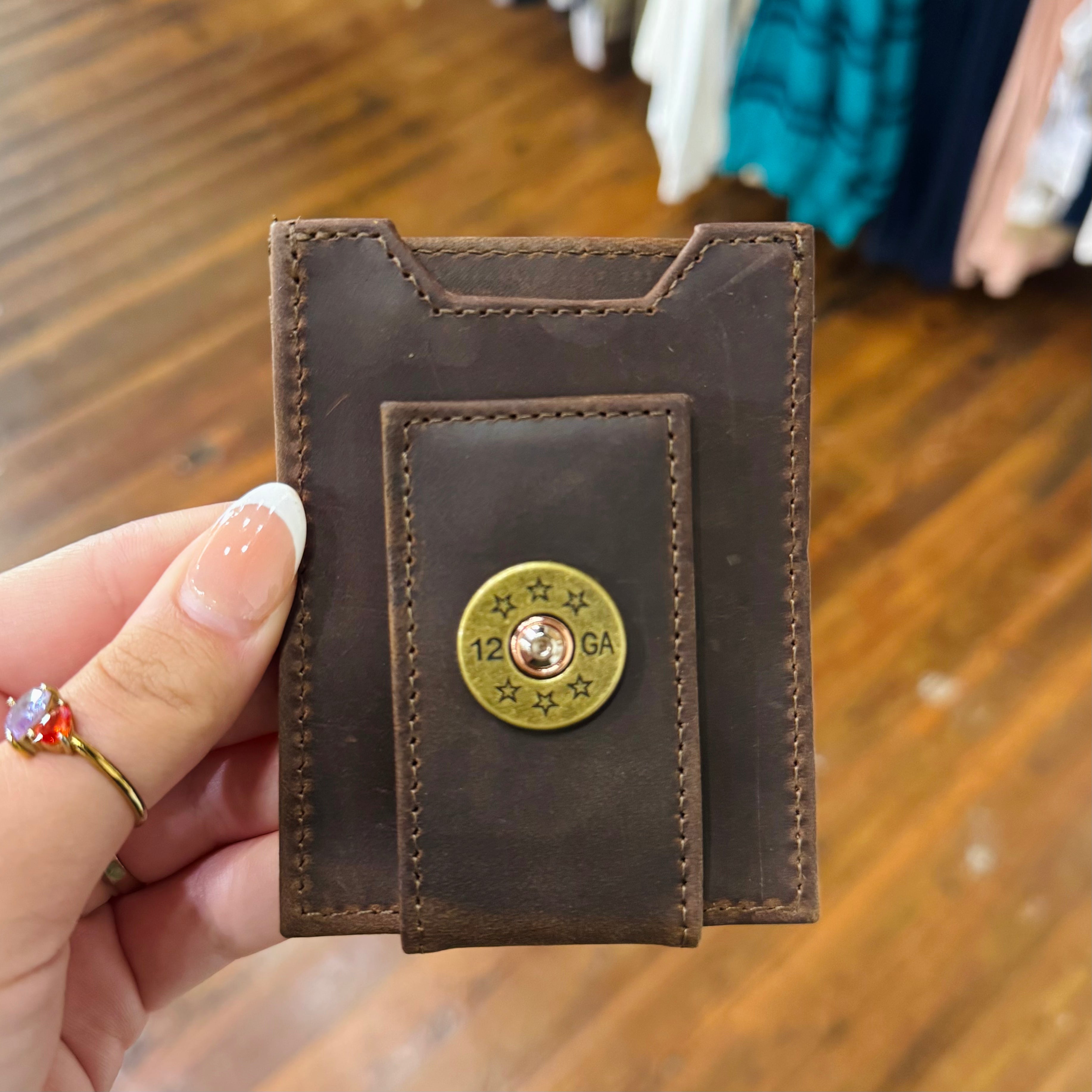Light Brown Crazy Horse Front Pocket Wallet