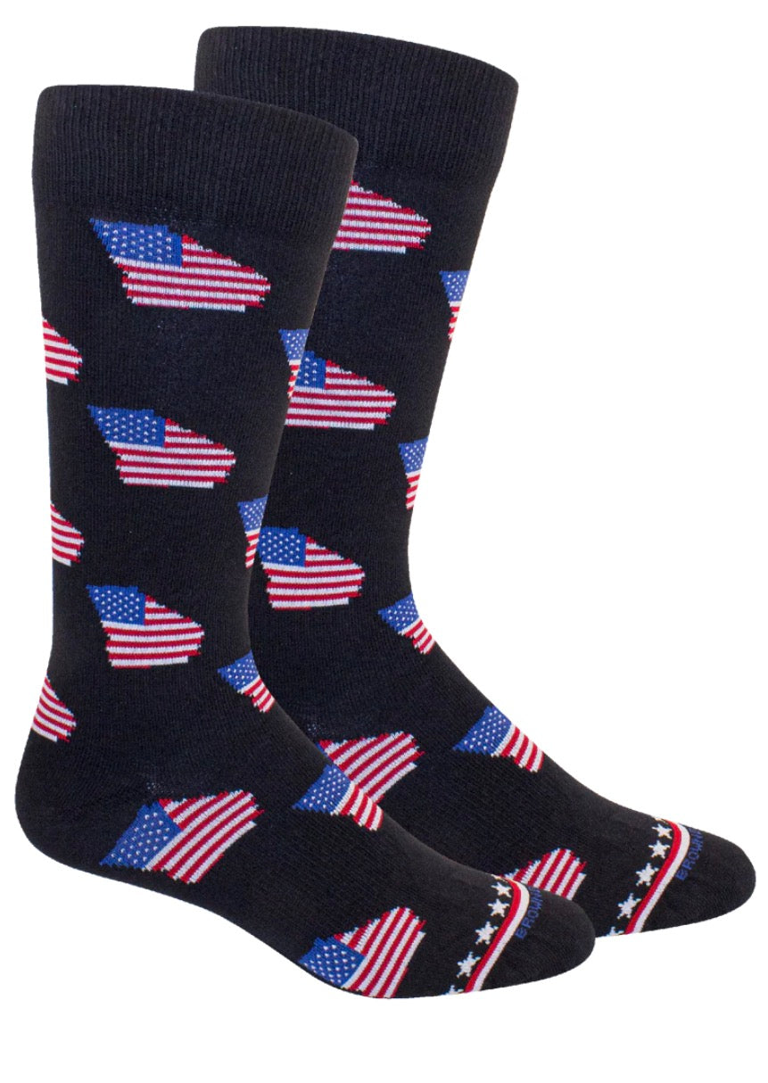 Georgia USA Navy Sock