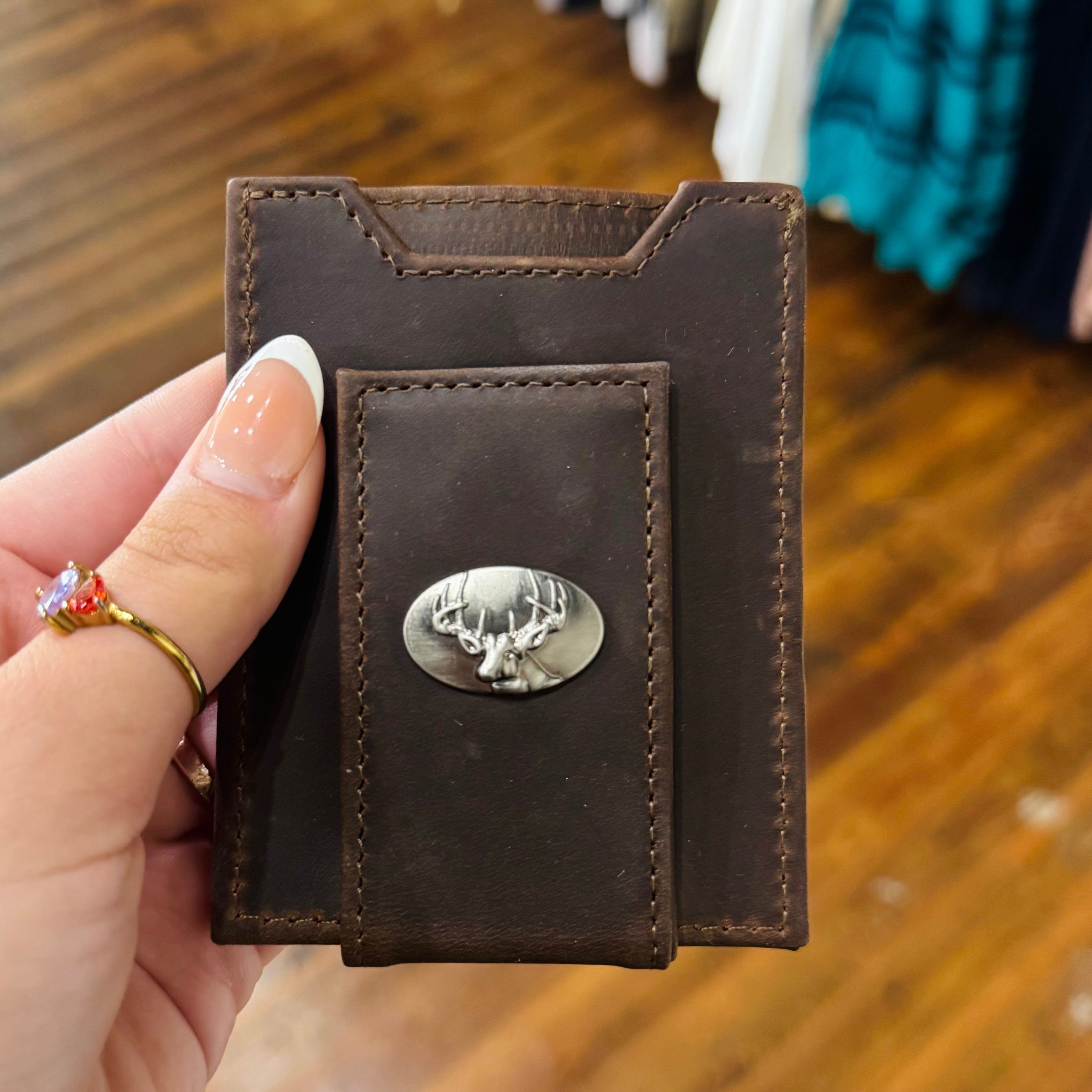 Light Brown Crazy Horse Front Pocket Wallet