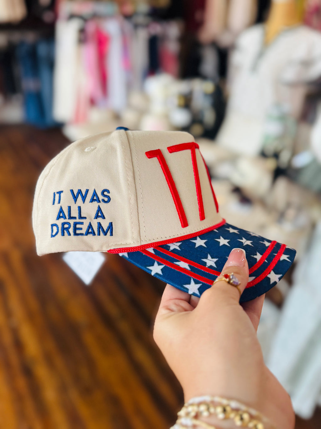 W's 1776 ON Tan Cap with patch work