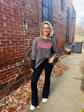 Rib Knit V-Neck UGA Top