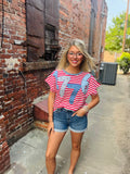 W's 1776 Short Sleeve Stripe Top