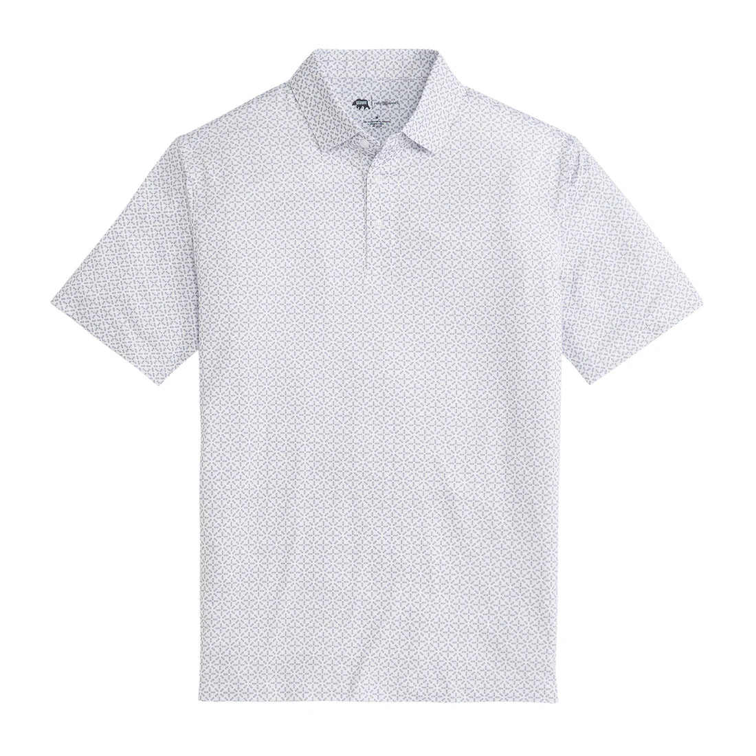 Gameday Printed Performance Polo White