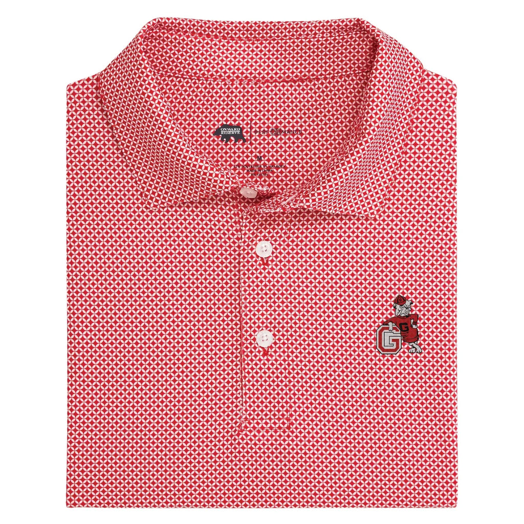 UGA G Dog Scope Printed Perf. Polo - Red