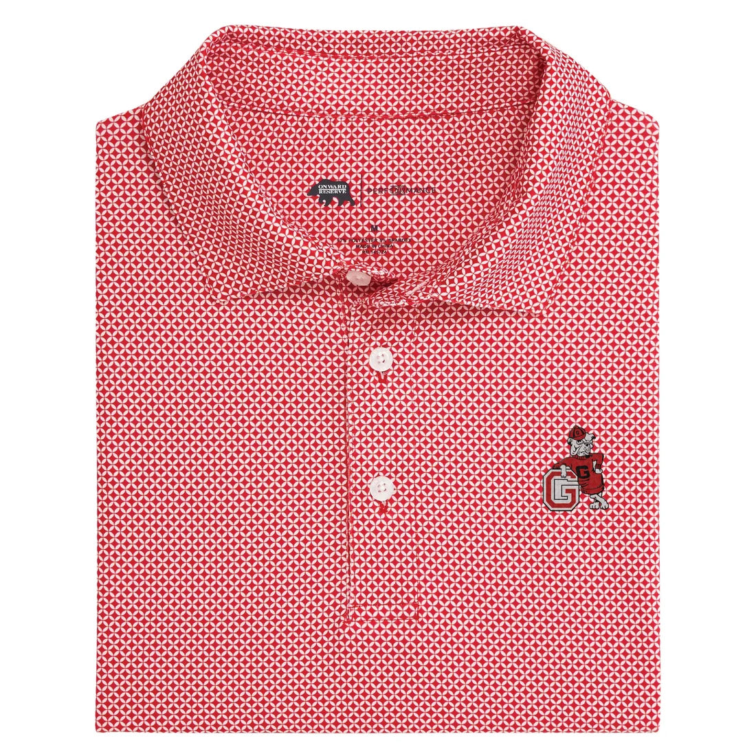 UGA G Dog Scope Printed Perf. Polo - Red