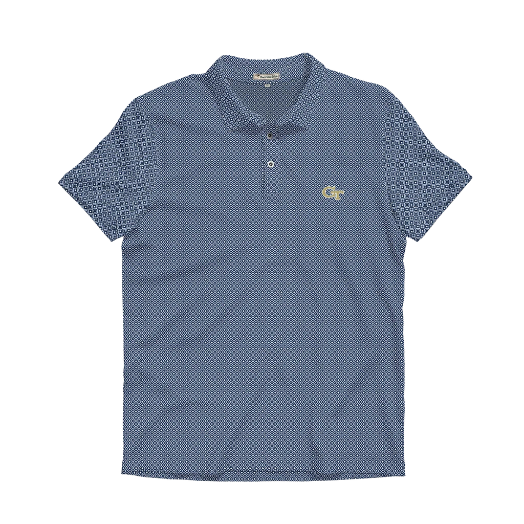 Georgia Tech Formation Pattern Polo-Navy & White