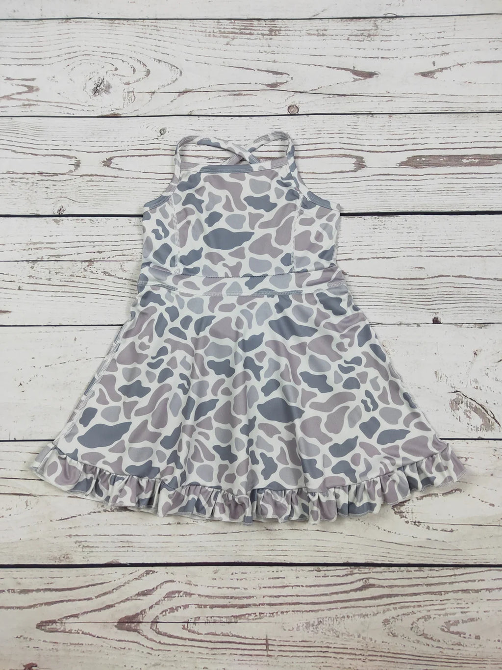 Baby Girls Camo Printed Athletic Dress