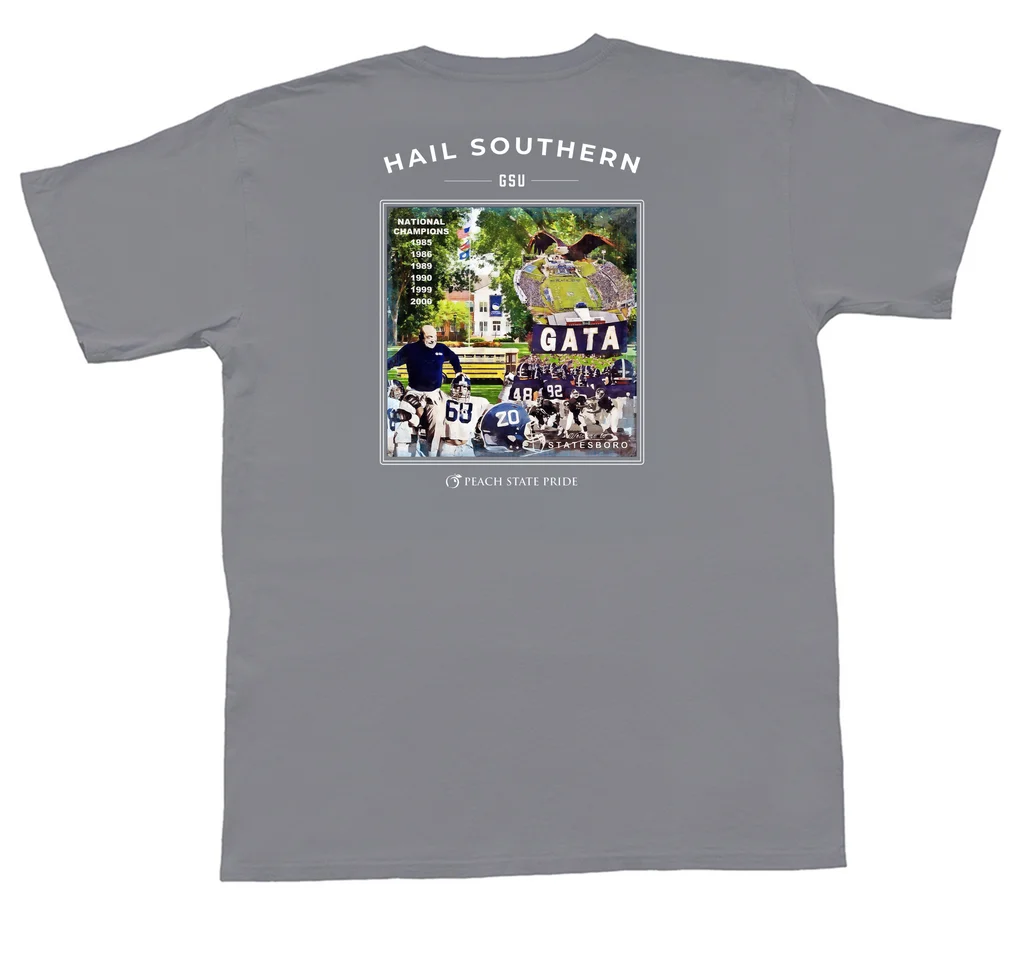 GSU Montage SS Pocket Tee Granite