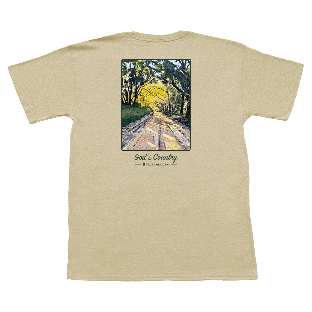 True American Gods Country SS Pocket Tee Weathered Gold