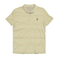 Tech T Heathered Jasmine Perf. Polo - Old Gold & White
