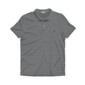 UGA Standing Dawg Heathered Knockout Perf Polo-Charcoal & White