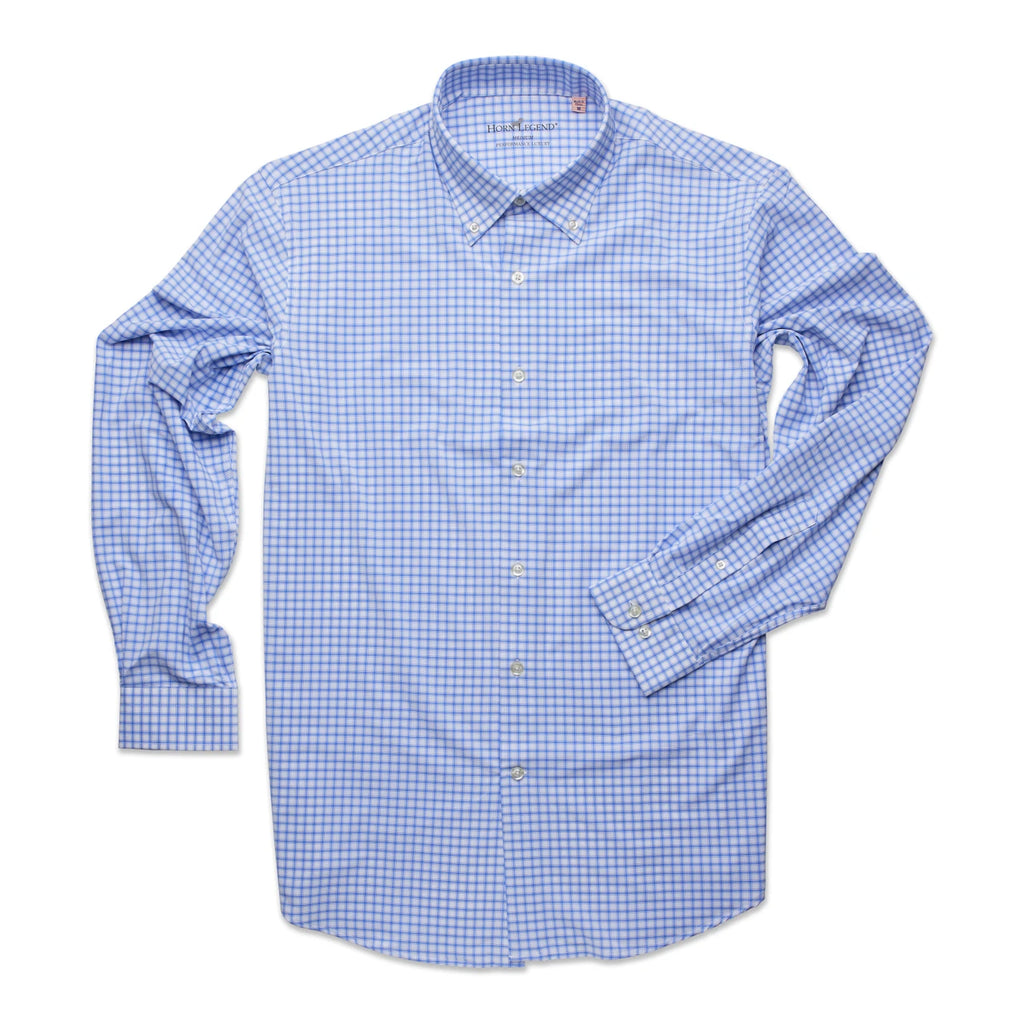 Big Tex LS Lightweight Button Up White/Royal