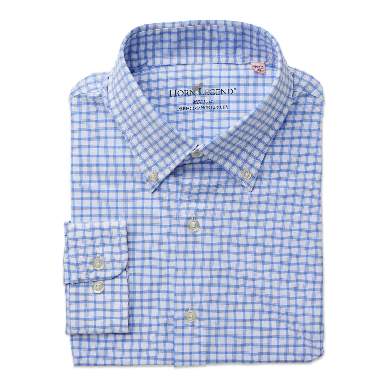 Big Tex LS Lightweight Button Up White/Royal