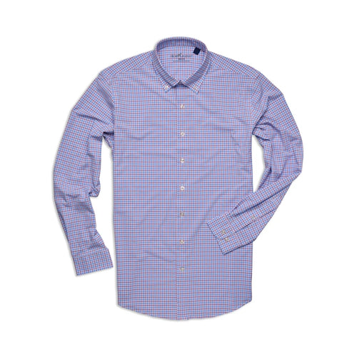 Brenham Performance Sport Shirt Serenity/Crimson