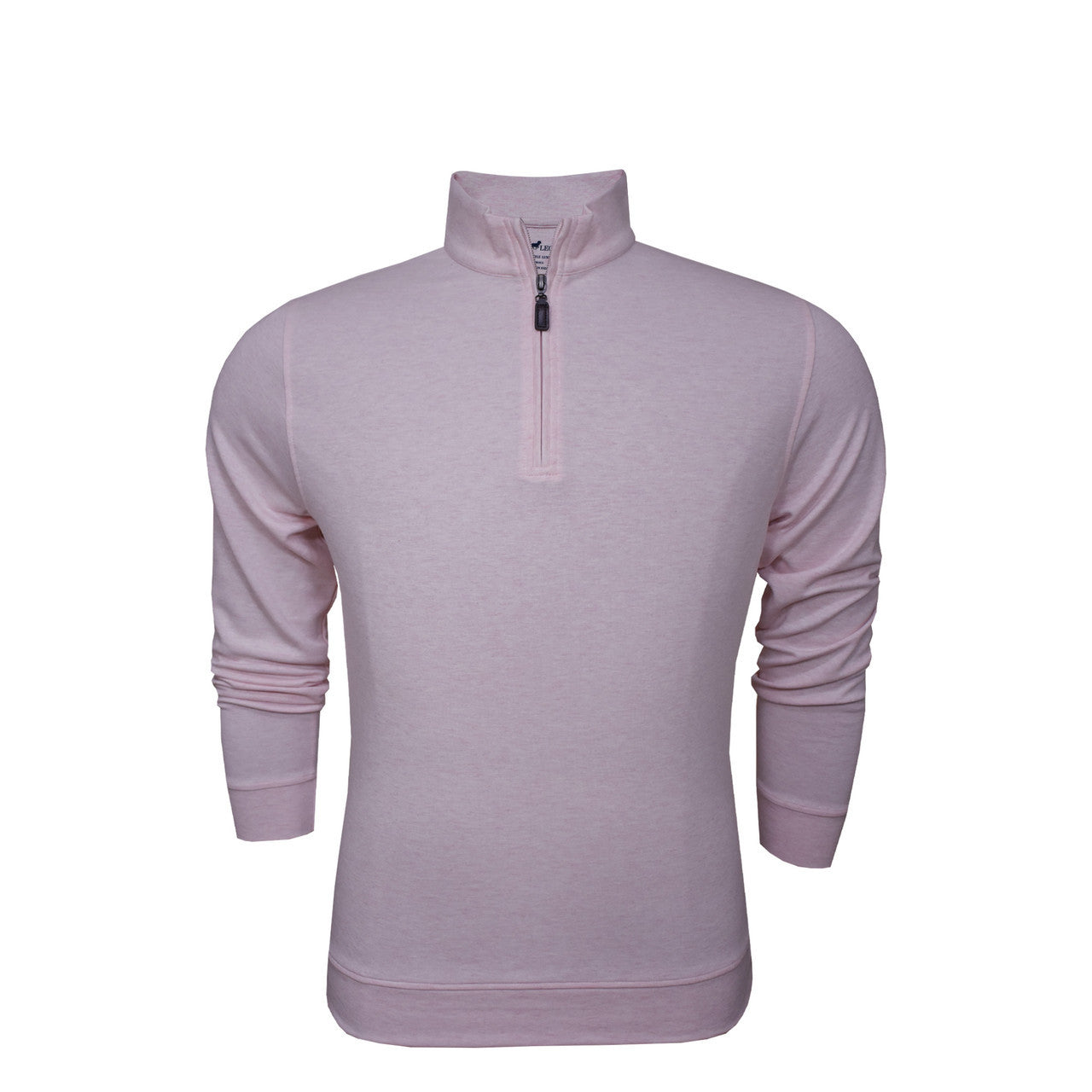 Duo tone blended cotton crew pullover light pink