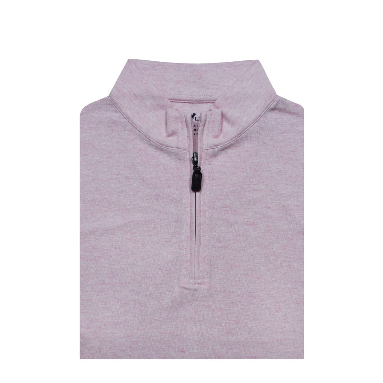 Duo tone blended cotton crew pullover light pink