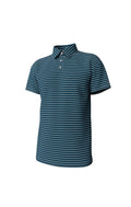 Horizon Stripe Performance Polo Mallard Blue/White