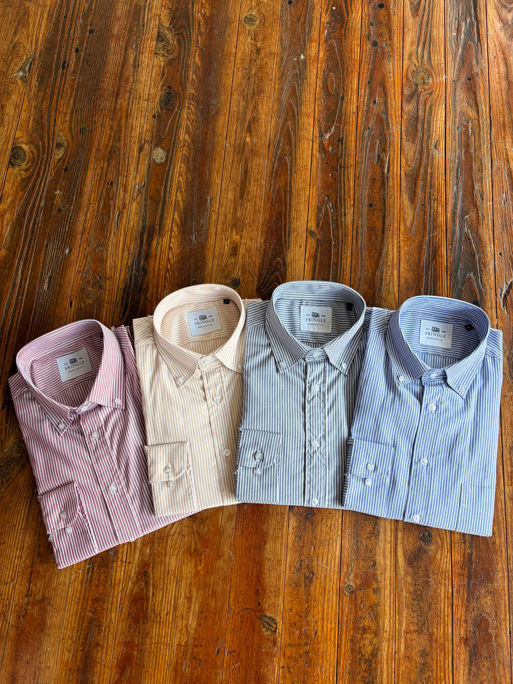 Vertical Striped Button Down-Pringle Mercantile Label