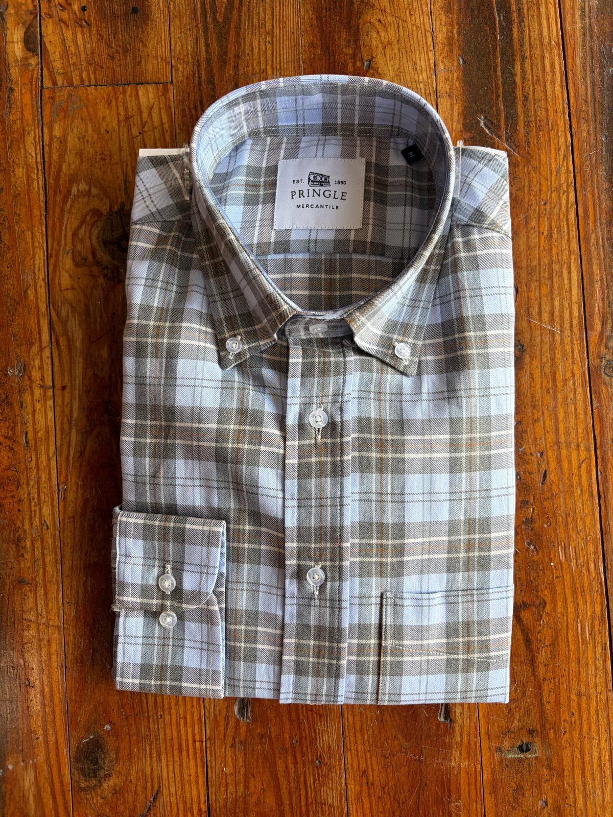 Plaid Lightweight Flannel Button Down-Pringle Mercantile Label