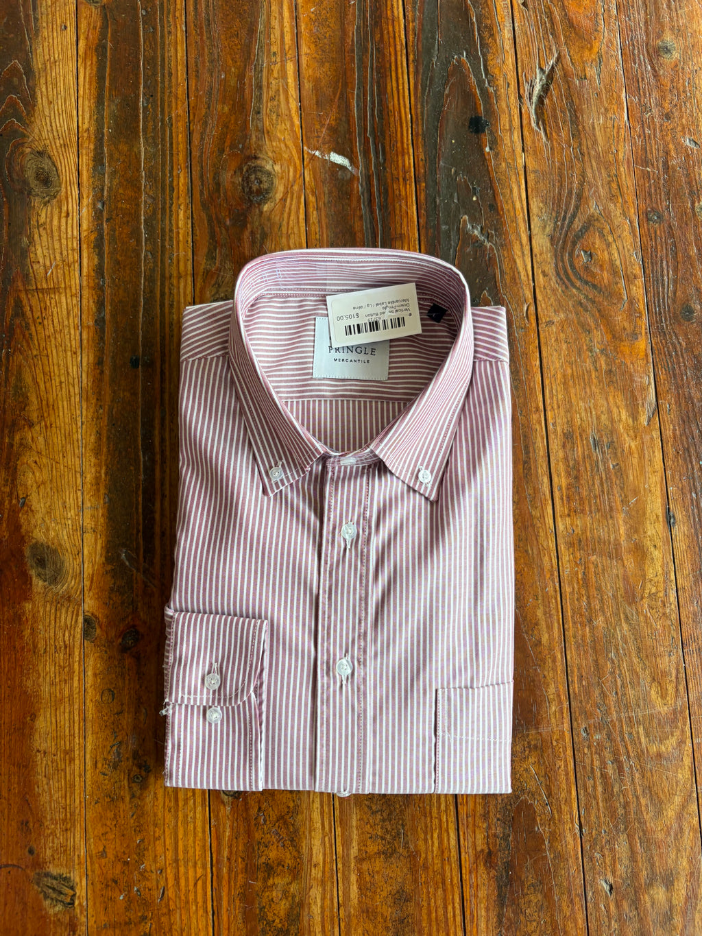 Vertical Striped Button Down-Pringle Mercantile Label