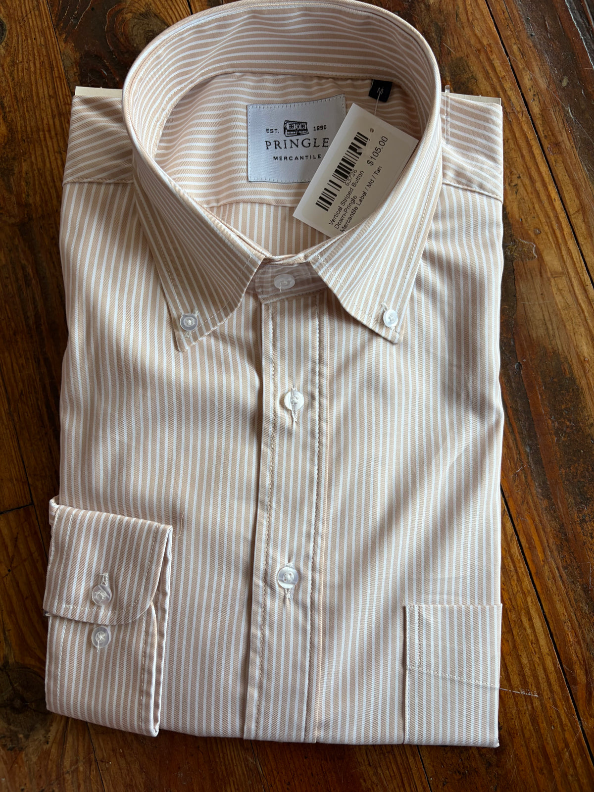 Vertical Striped Button Down-Pringle Mercantile Label