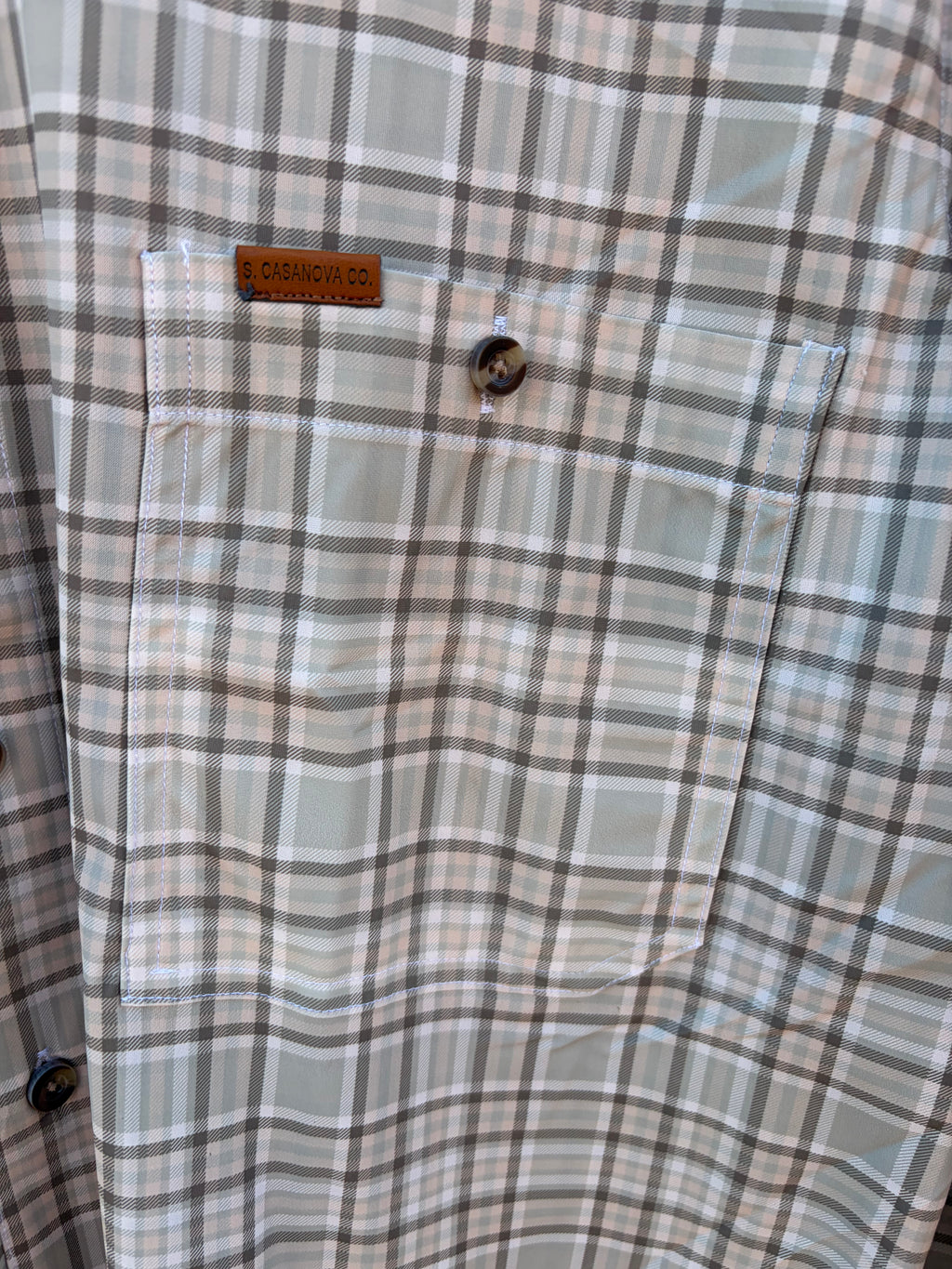 vented sportsman shirt woodland mist plaid