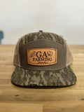 Flat Bill Mossy Oak Bottomlands W/ Ga Farming Patch