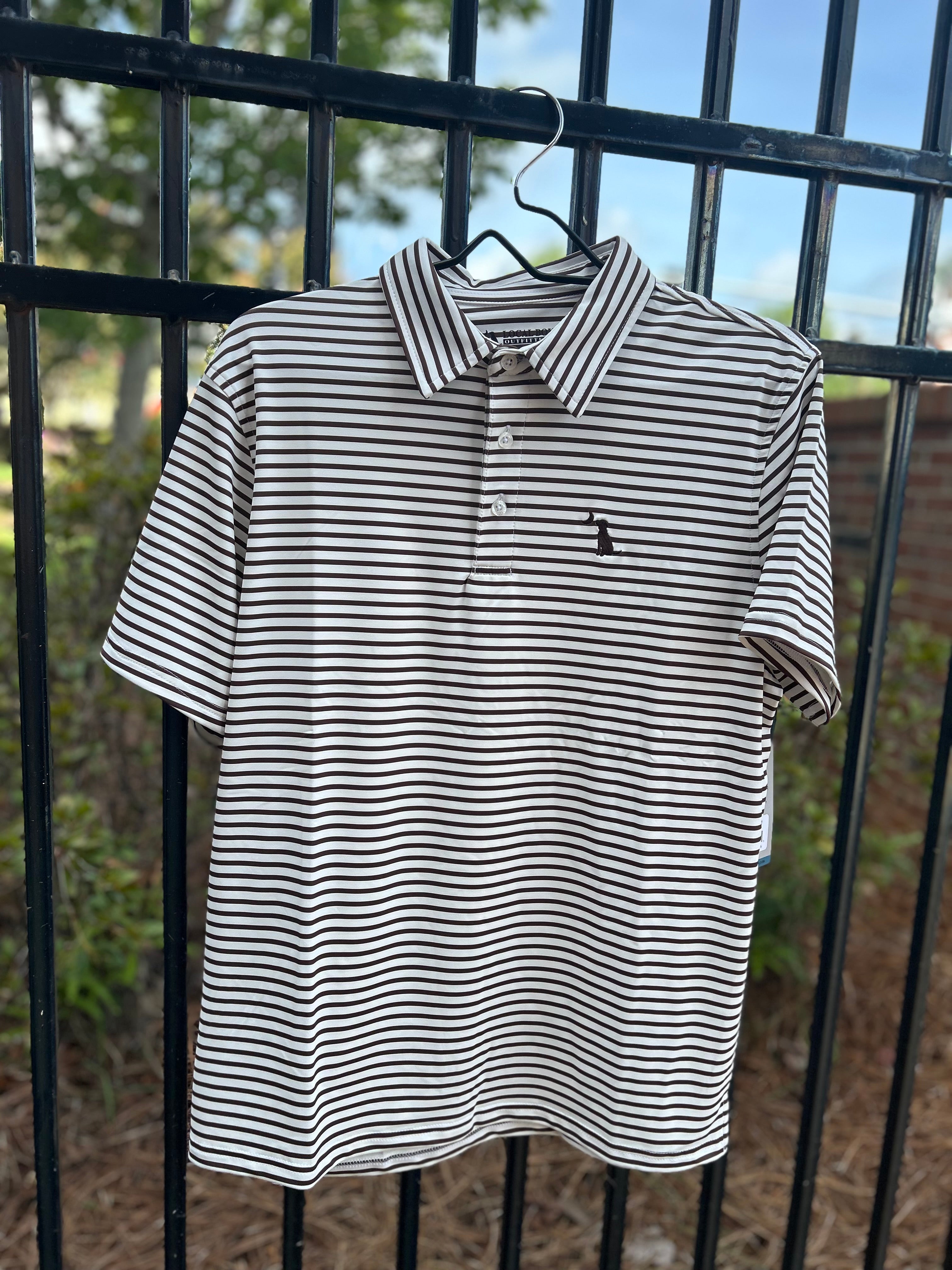 Edisto Polo Espresso/White