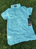 Youth Range Polo Lab Pattern Aqua