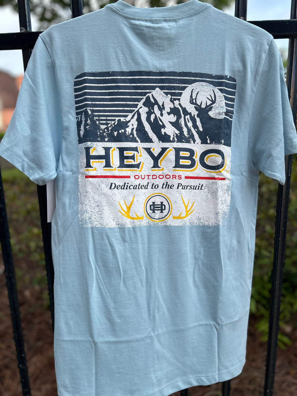 Mountain Label Tee - Chambray