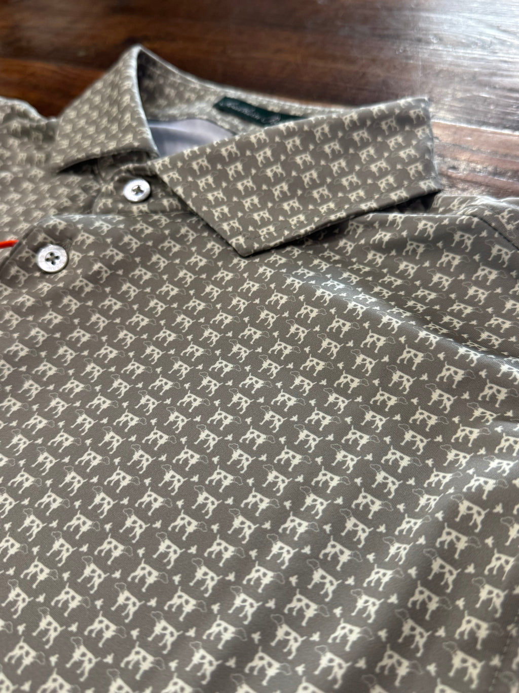 Heritage Print Geyton Polo -Laurel Oak Cloud Cream