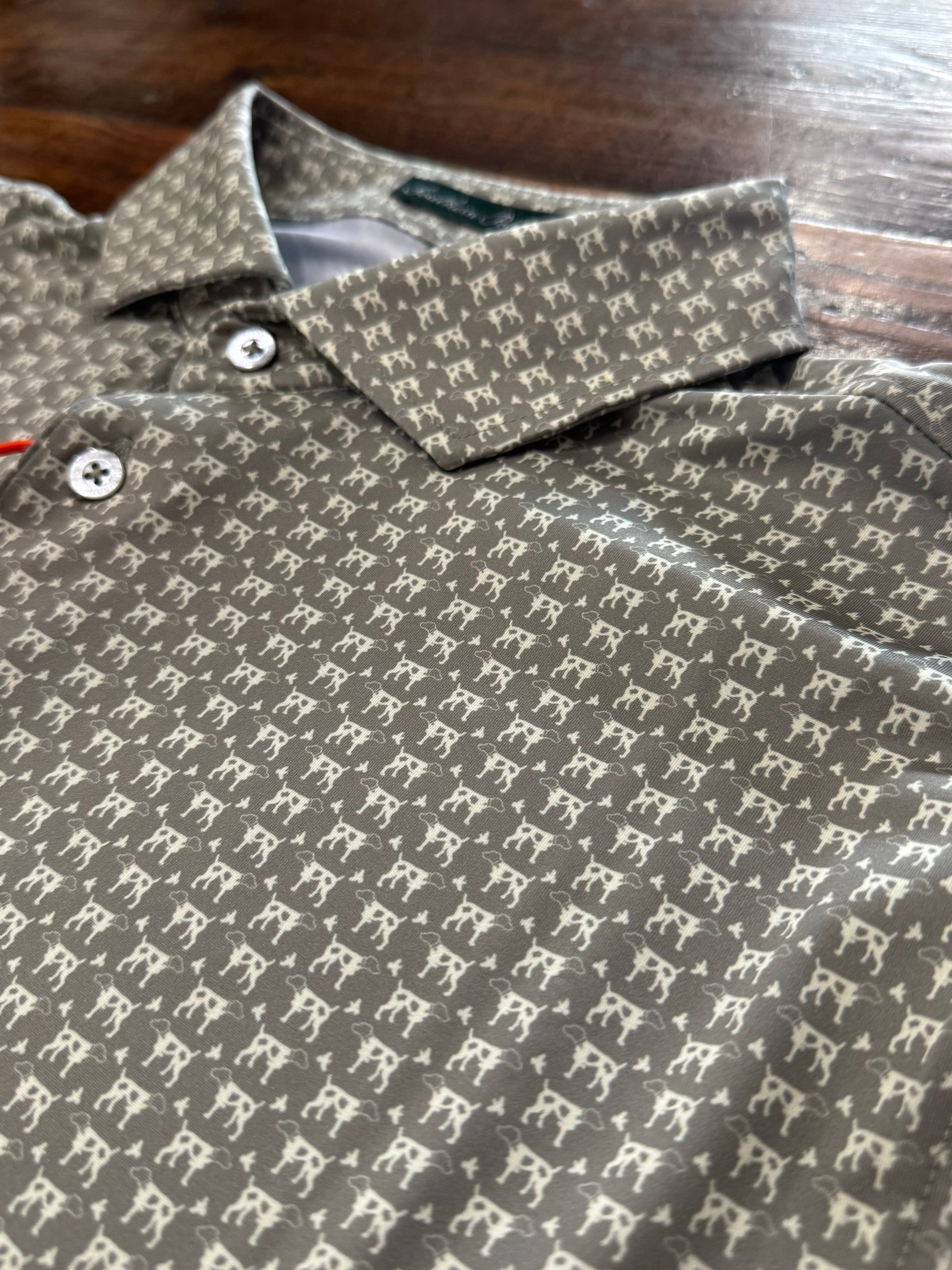 Heritage Print Geyton Polo -Laurel Oak Cloud Cream