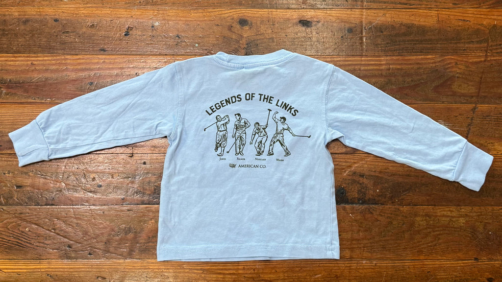 Youth Legends of the Links LS Pocket Tee Sky Blue
