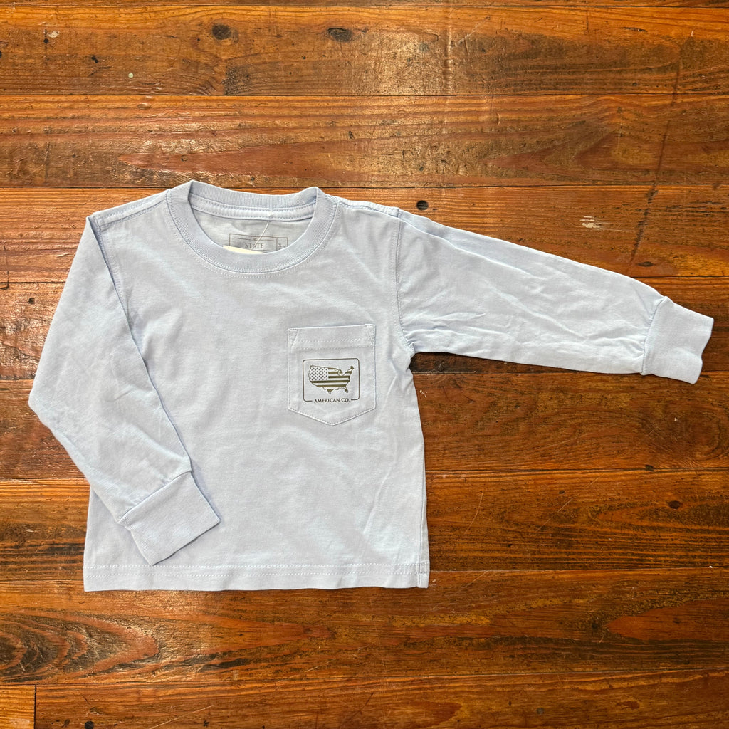 Youth Legends of the Links LS Pocket Tee Sky Blue