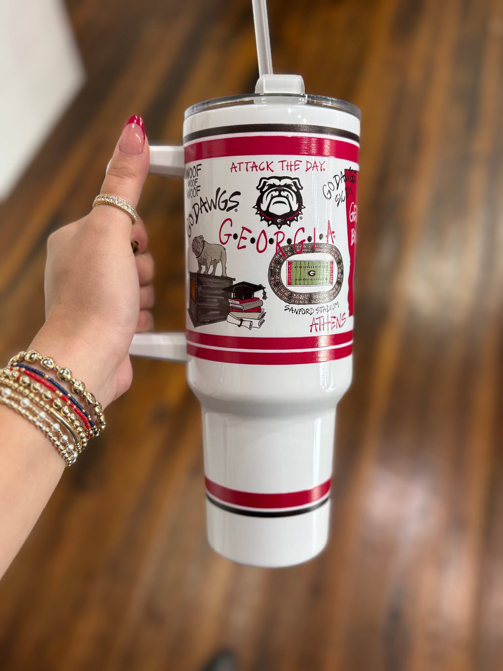 UGA 40oz Tumbler with Handle