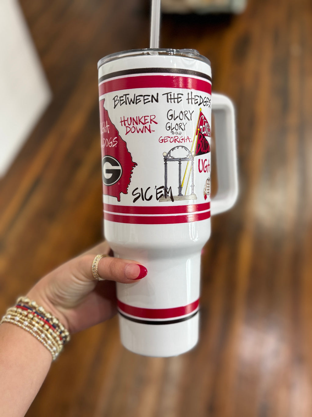 UGA 40oz Tumbler with Handle