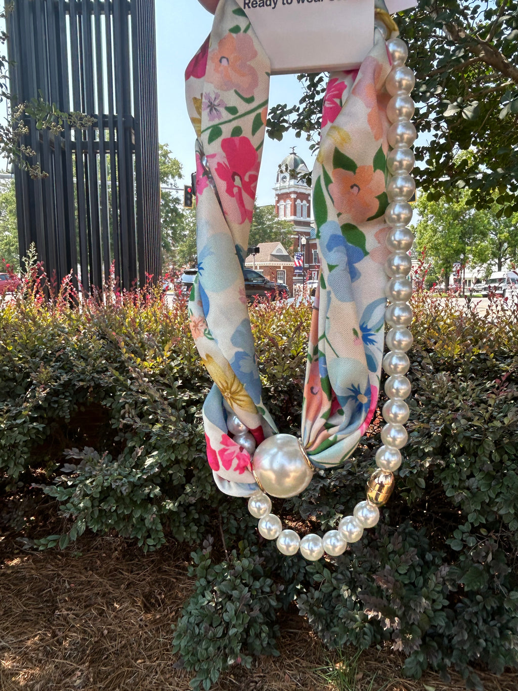 Pearl Necklace & Scarf