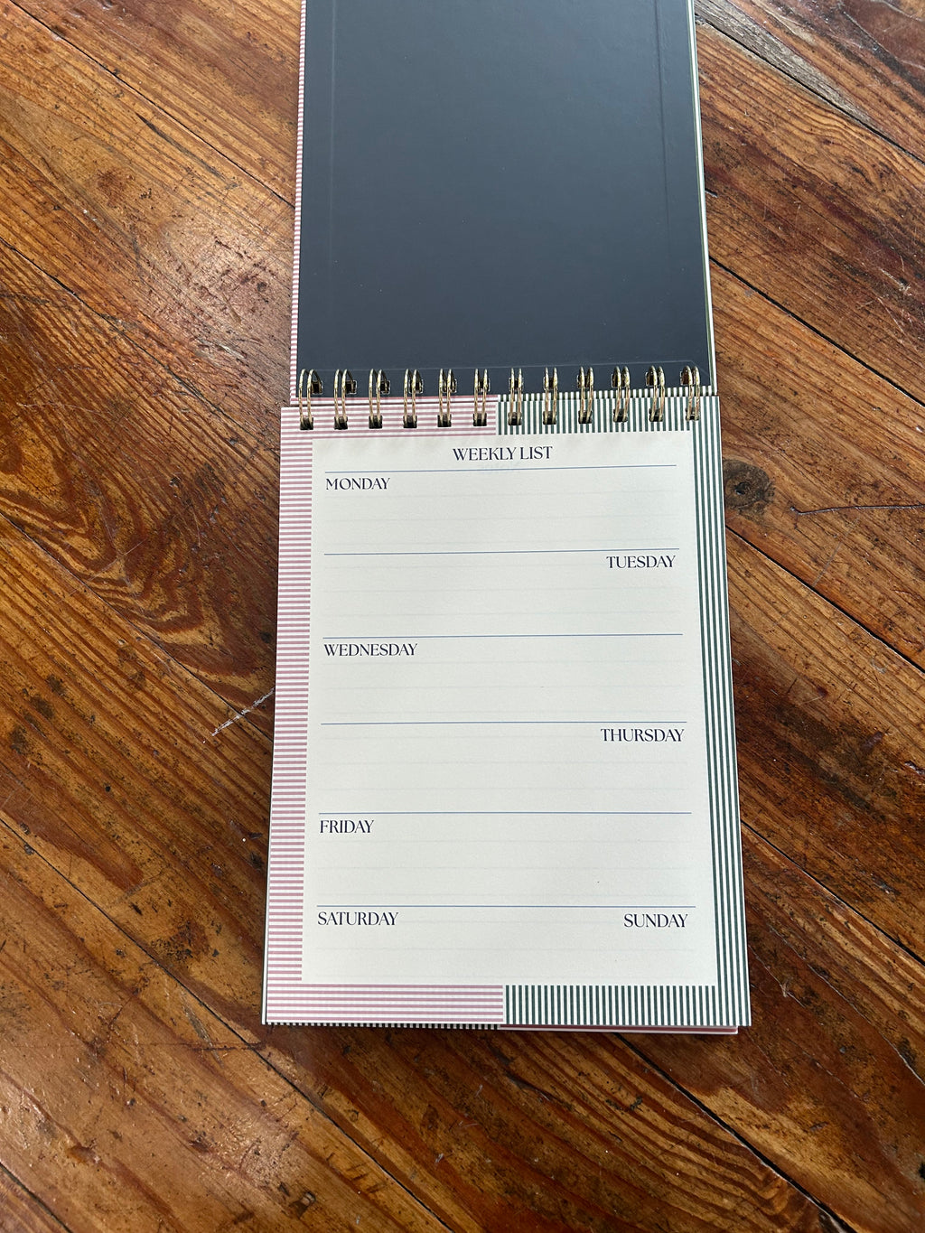 Weeky List Pad, Petite Stripe