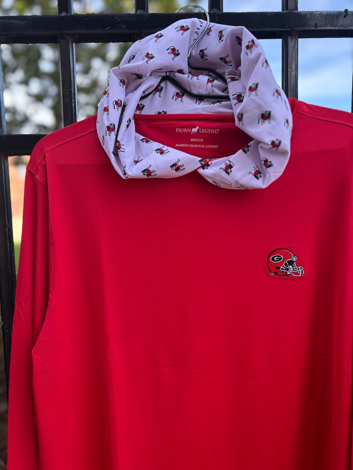 Bamboo Charcoal Lined Perf Hoodie-UGA w/Bulldogs