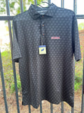 Bamboo Charcoal Polo Black Bulldog Print-Georgia embroidery