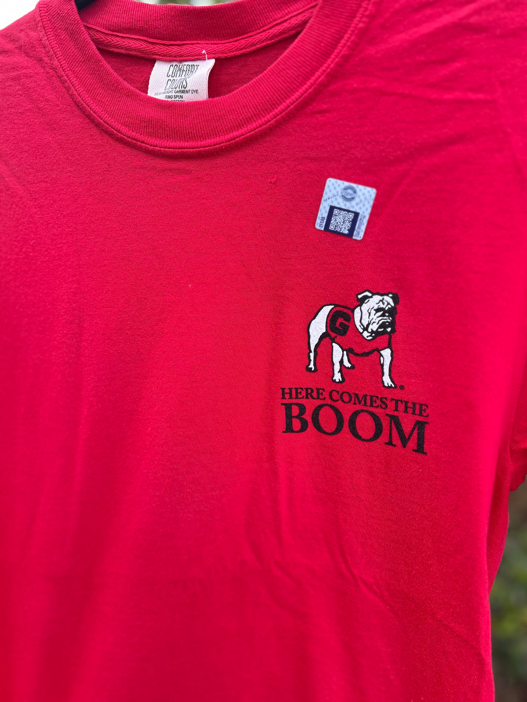 UGA Here Comes Boom-Red Comfort Color