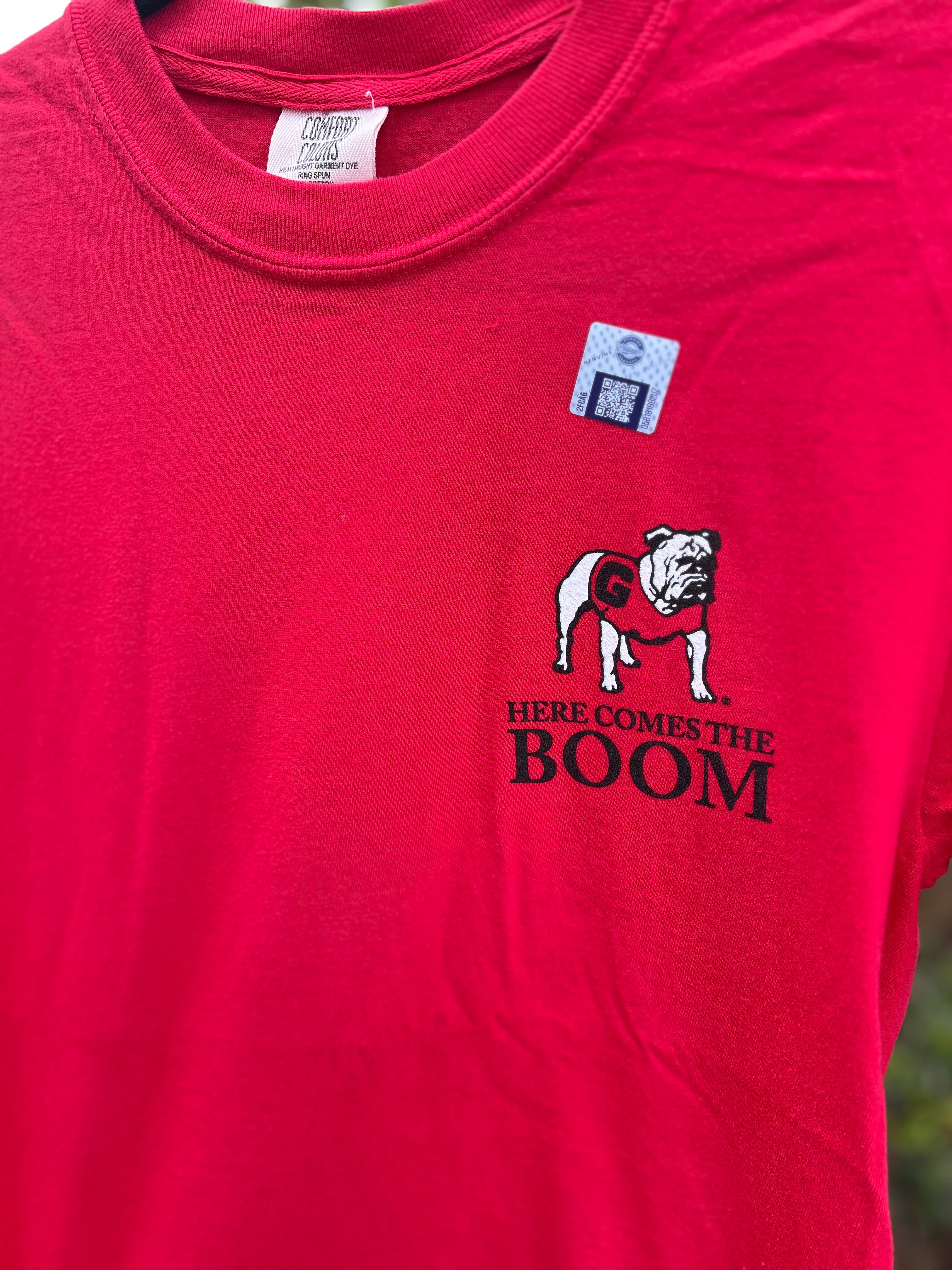 UGA Here Comes Boom-Red Comfort Color