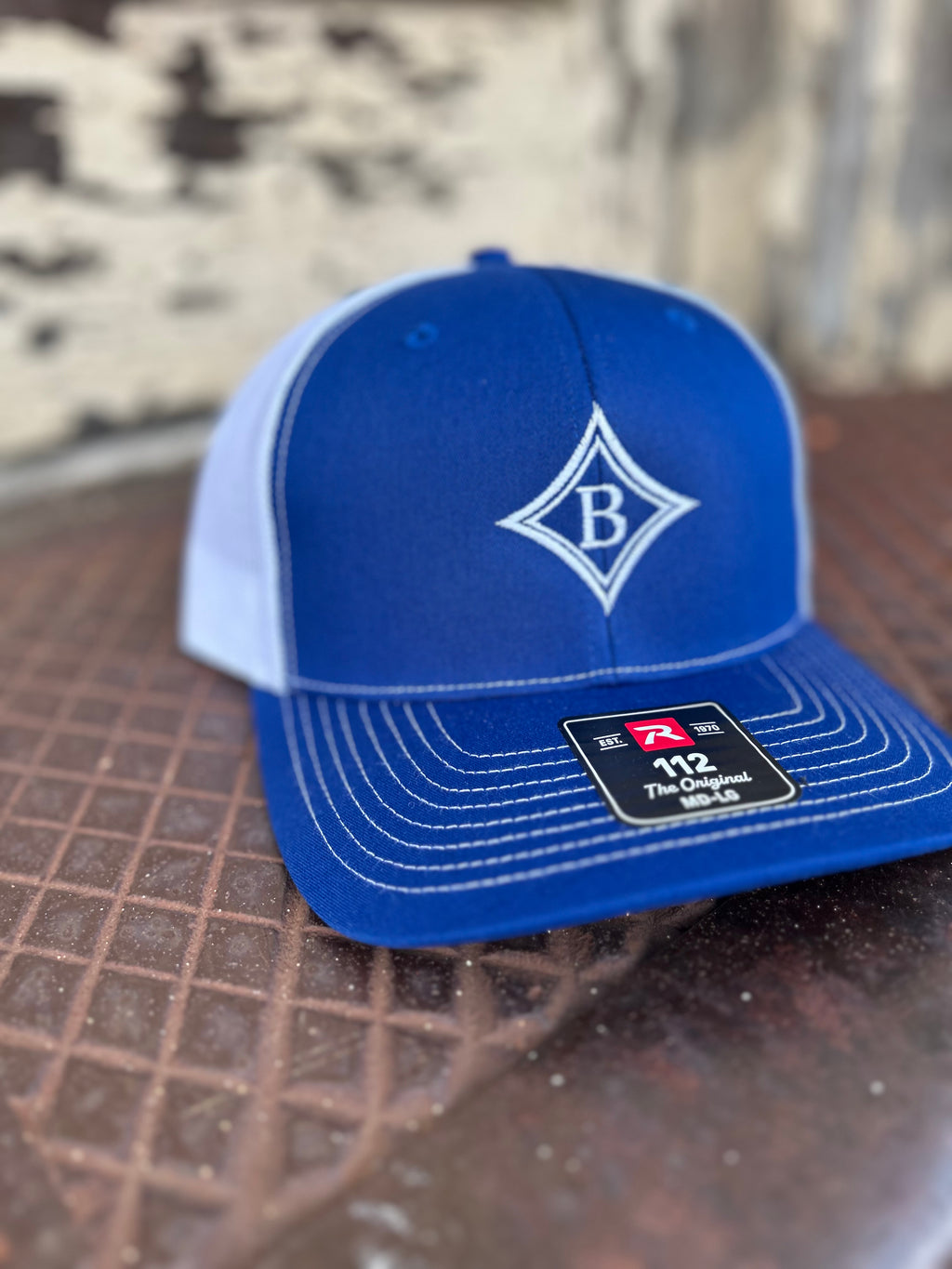 Brentwood Diamond B Richardson 112 Hat - Royal/White