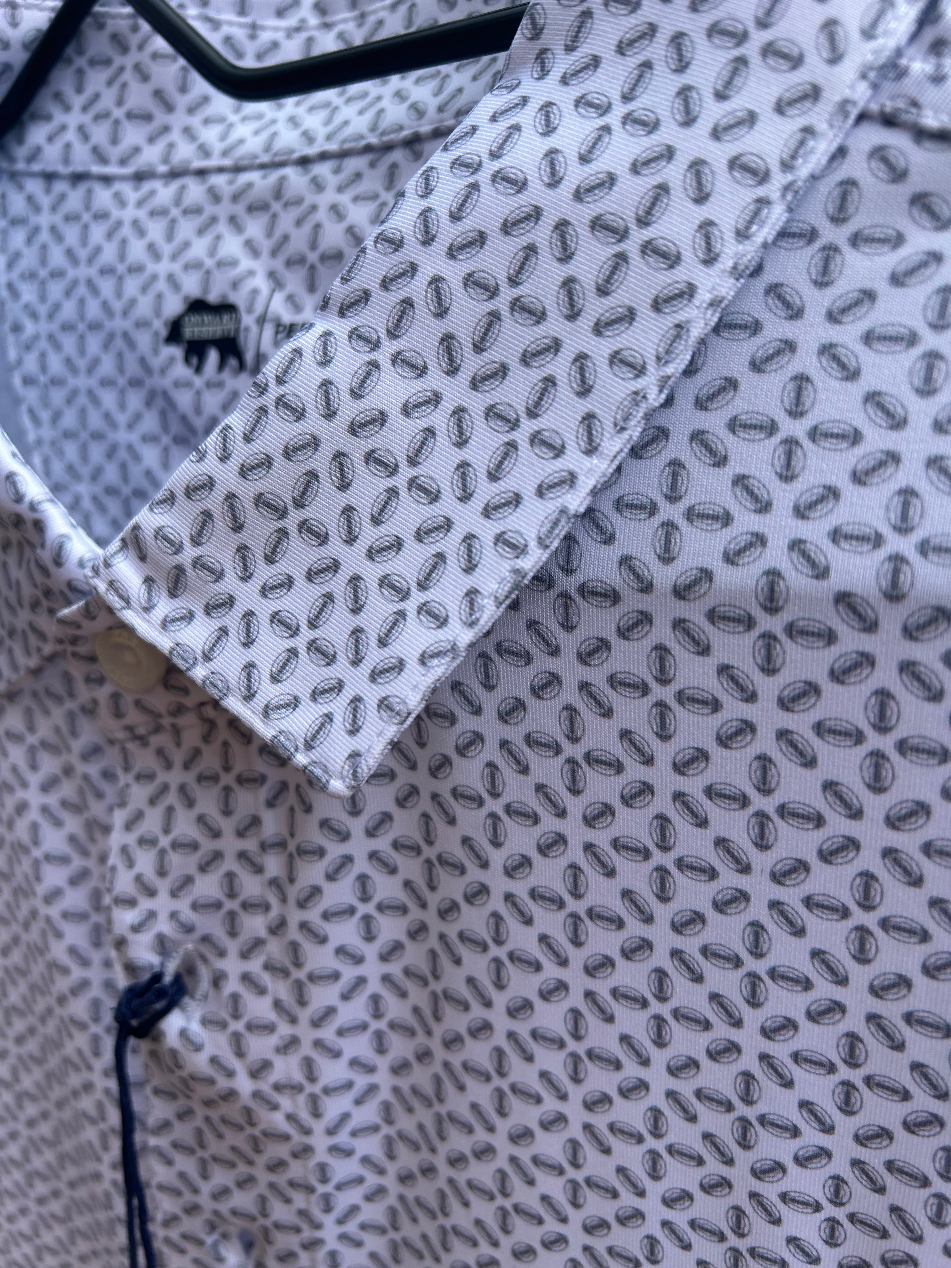Brentwood Emb. Gameday Printed Performance Polo White