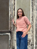 Mock Neck Short Sleeve Pullover